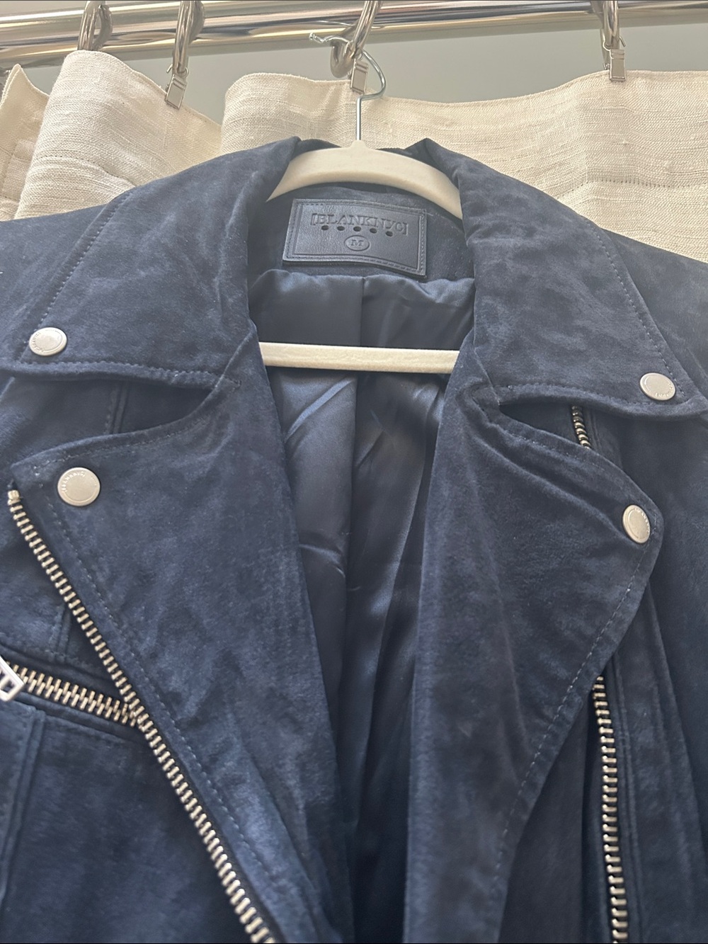Blanknyc navy suede jacket - Picture 2 of 4
